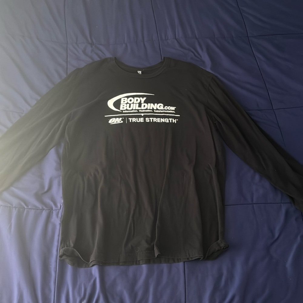 Next level apparel Body Building.com True strength long sleeve shirt